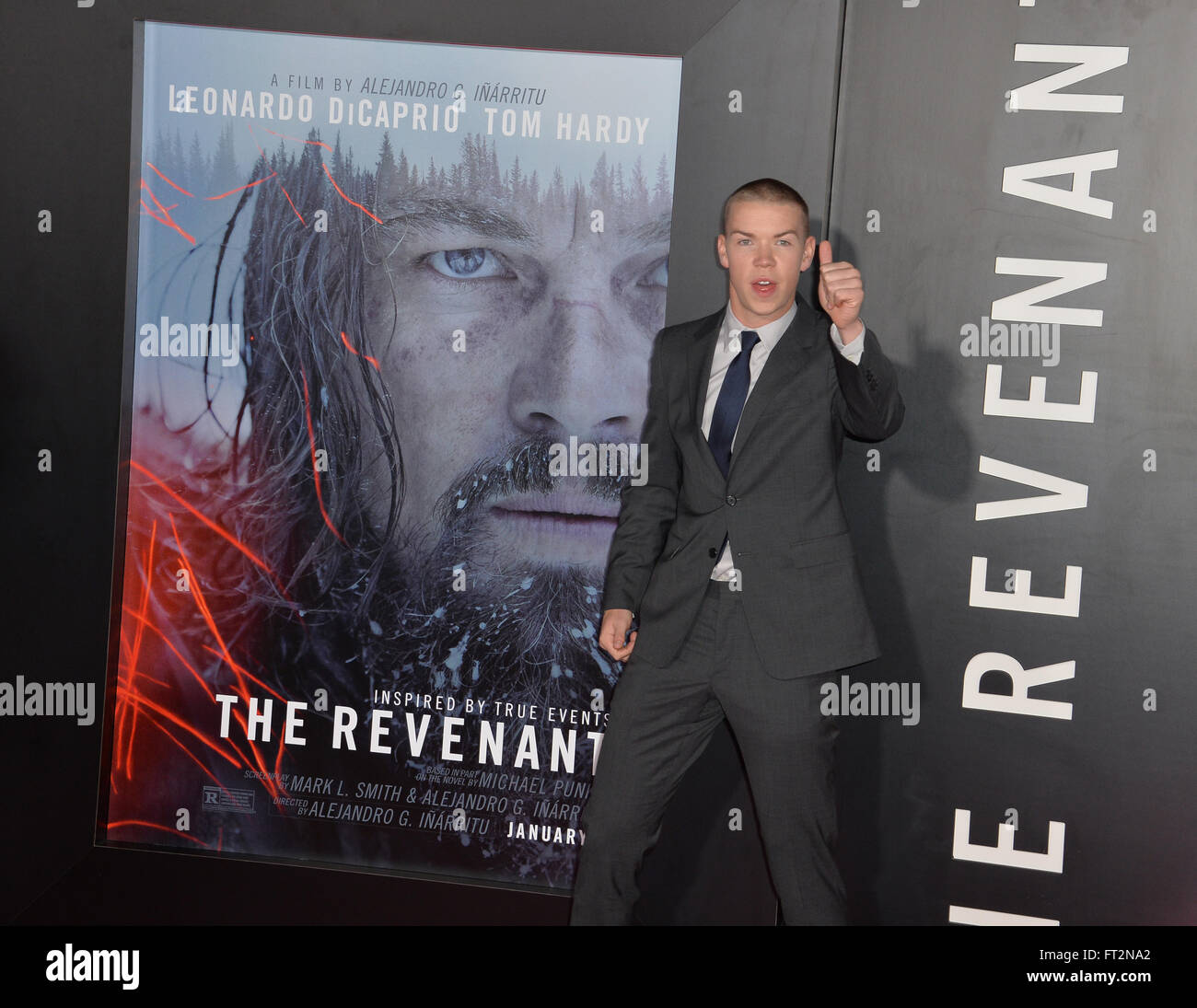 LOS ANGELES, CA - DECEMBER 16, 2015: Actor Will Poulter at the Los ...