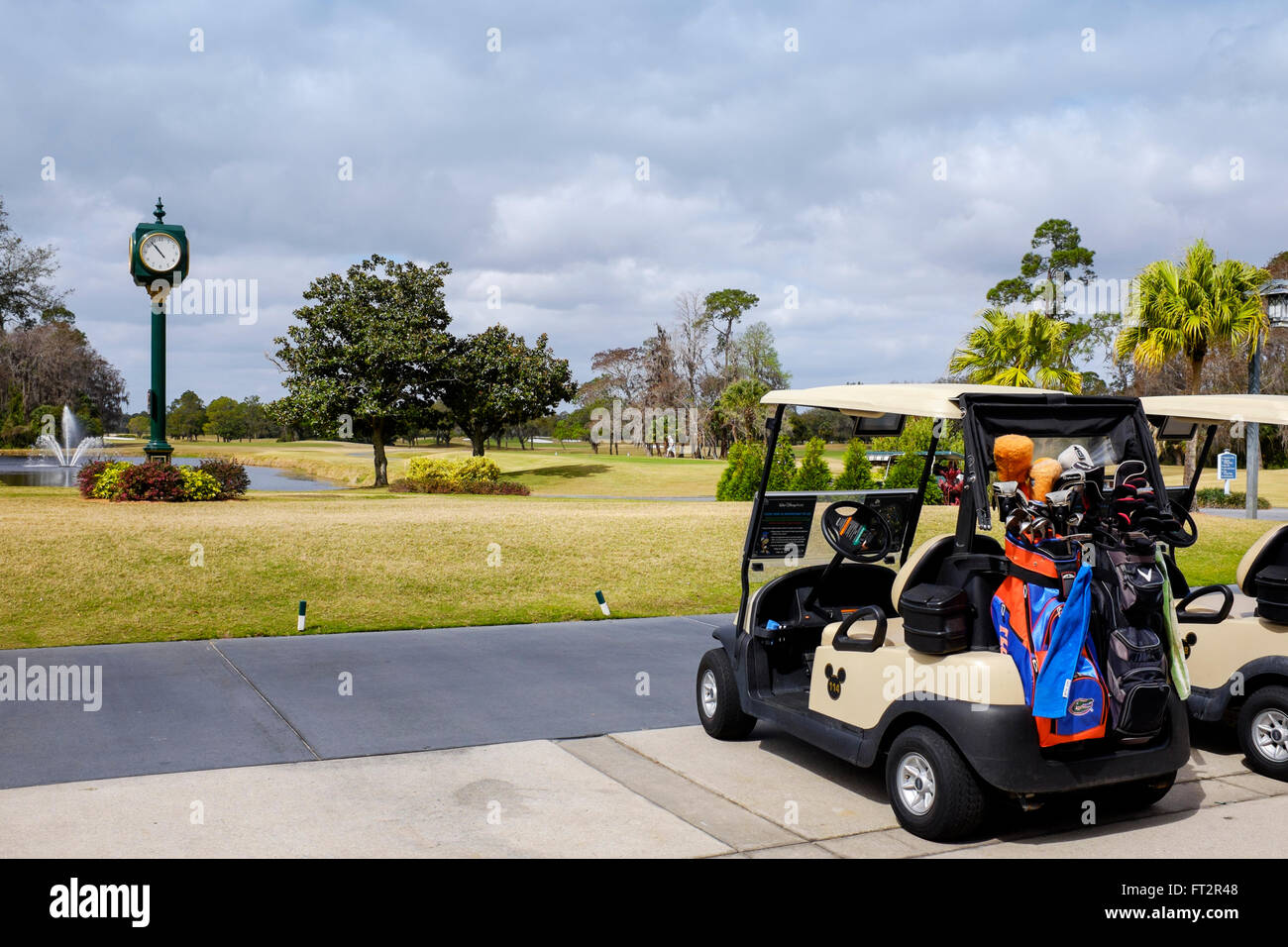 Golf cart on Disney's Magnolia Golf Club, Lake Buena Vista, Orlando