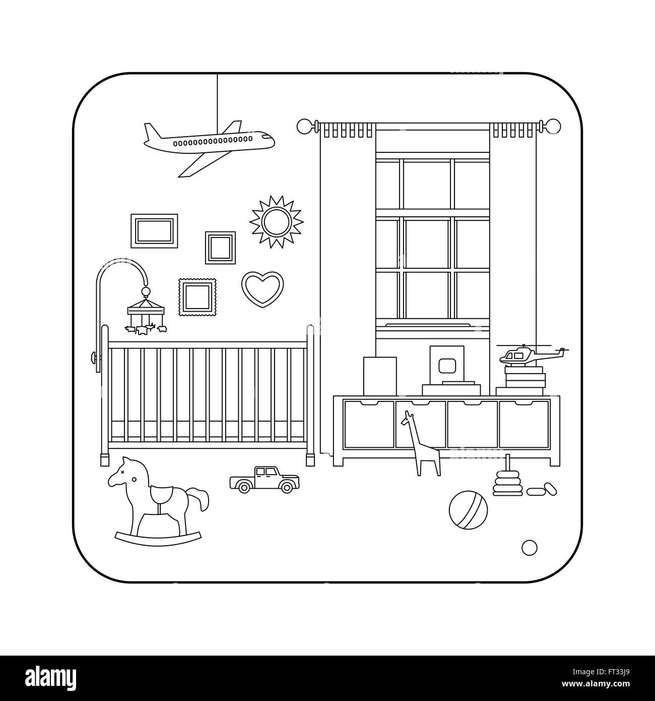 For baby room Black and White Stock Photos & Images Alamy