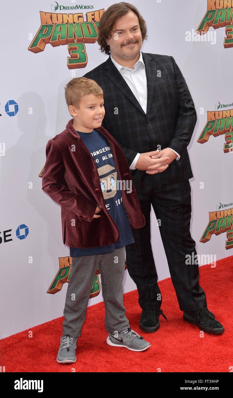 Samuel Jason Black & Jack Black Actor & Son Kung Fu Panda 3, World  Premiere, Los