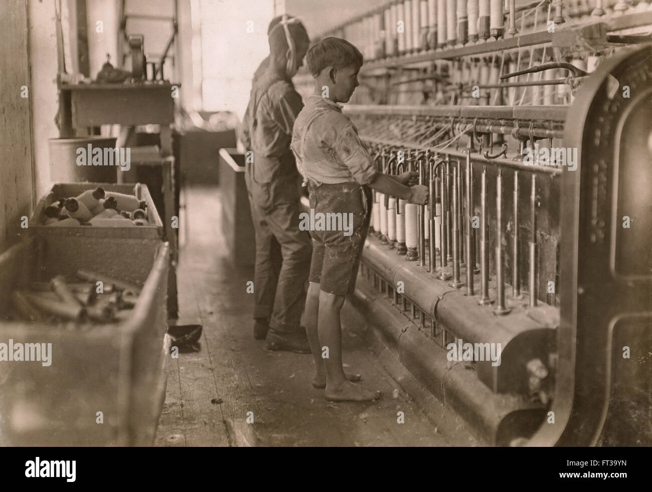 Young Boys Working as Doffers at Cotton Mill, Cherryville, North