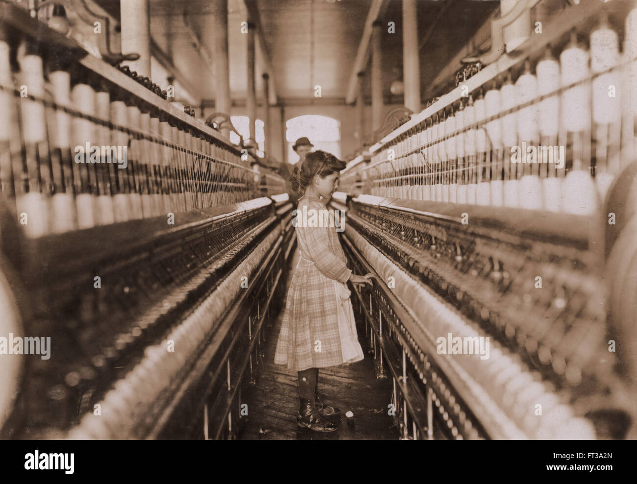 Young Girl Working as Spinner at Cotton Mill, Lancaster, South Carolina