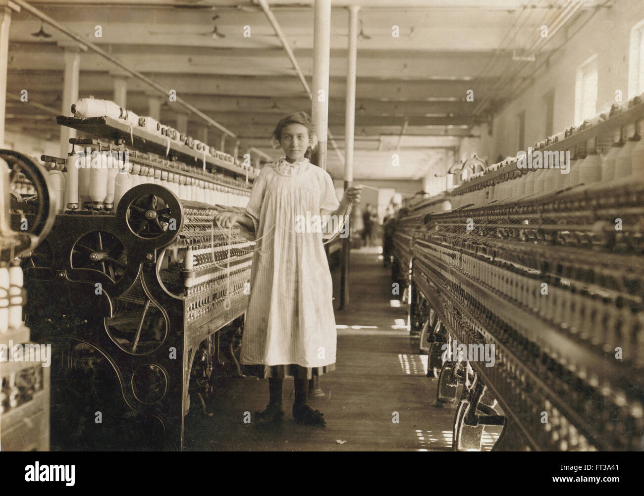 Portrait of Young Girl Working at Textile Mill, Winchendon