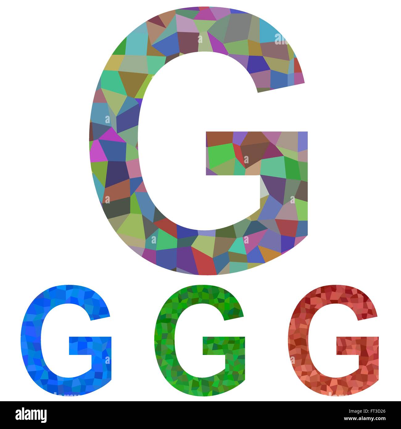Mosaic font design - letter G Stock Vector Image & Art - Alamy
