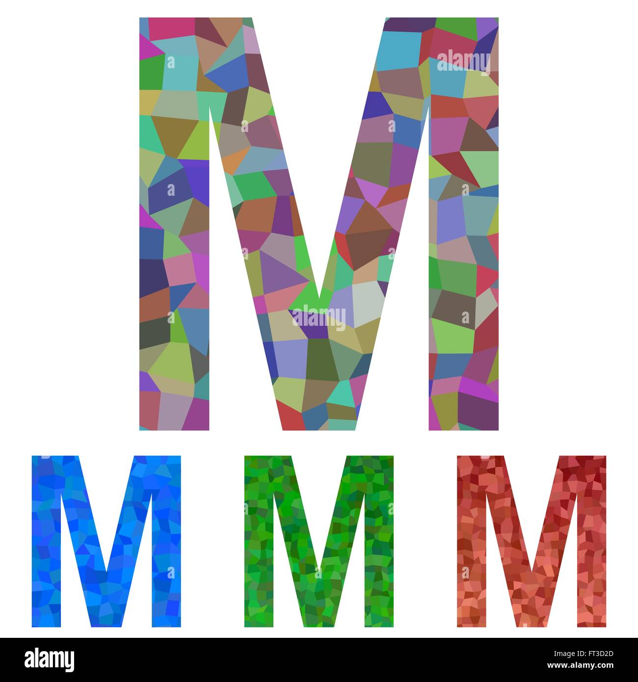 Mosaic font design letter M Stock Vector Image & Art Alamy
