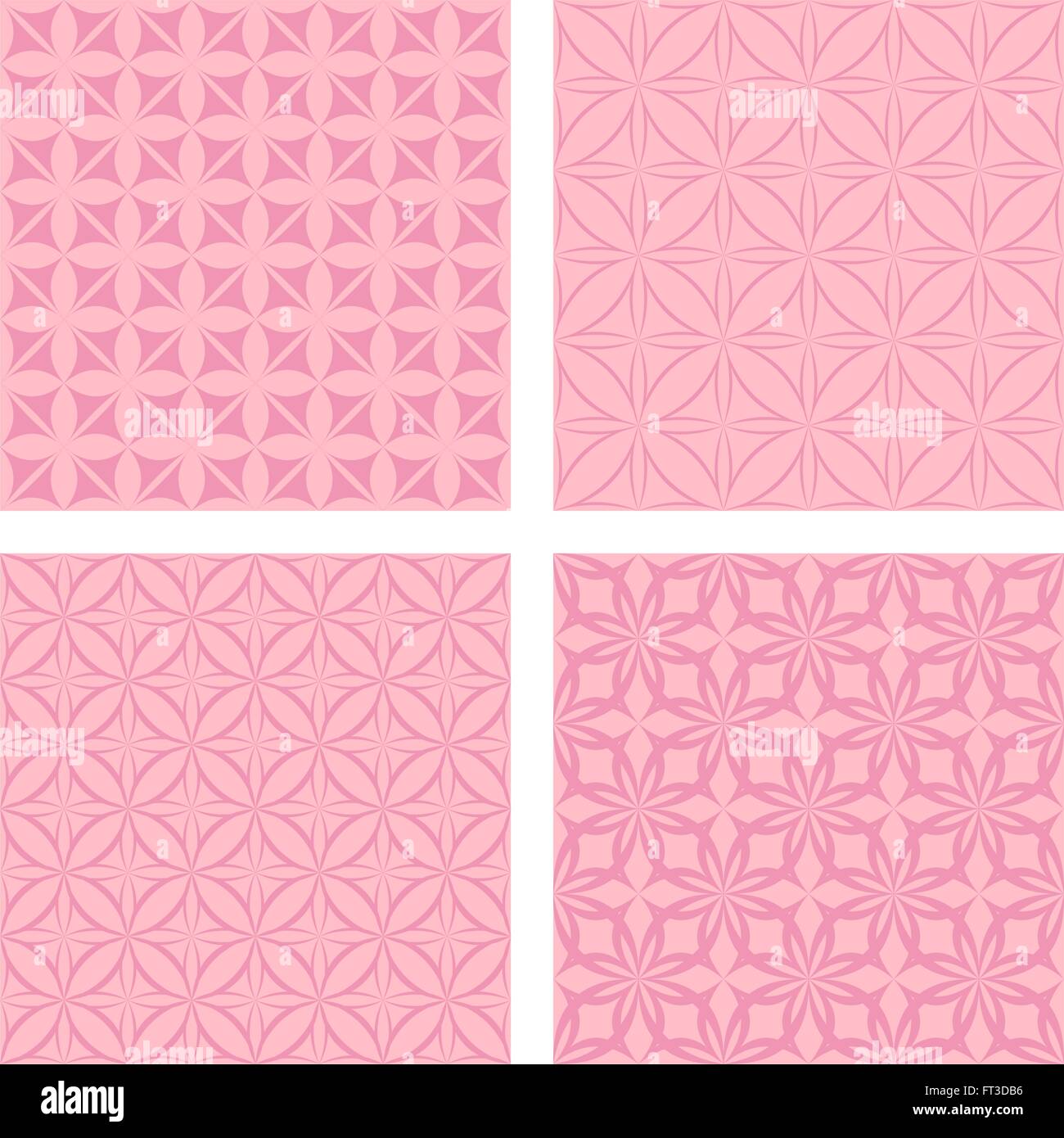 Vintage pink seamless pattern background set Stock Vector Image & Art ...