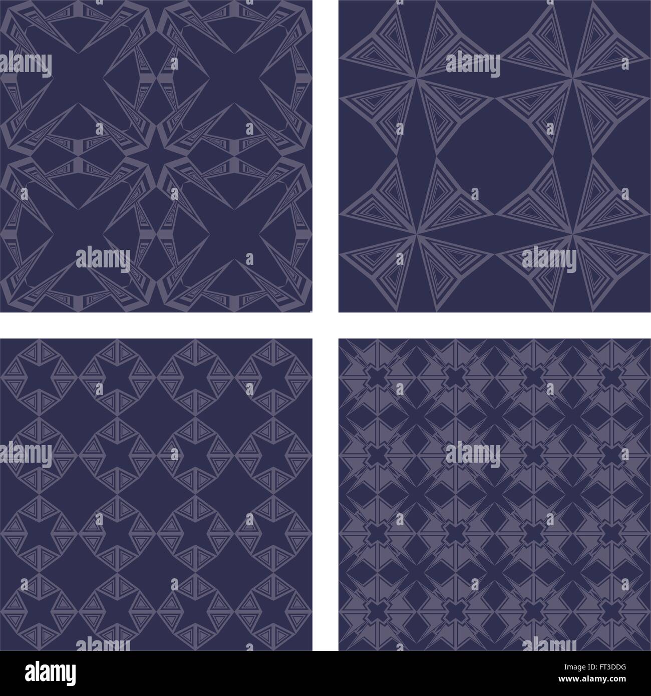 Grey vintage seamless pattern wallpaper set Stock Vector Image & Art ...