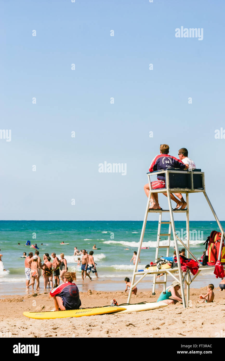 Lifeguard monitoring beach ocean hi-res stock photography and images ...