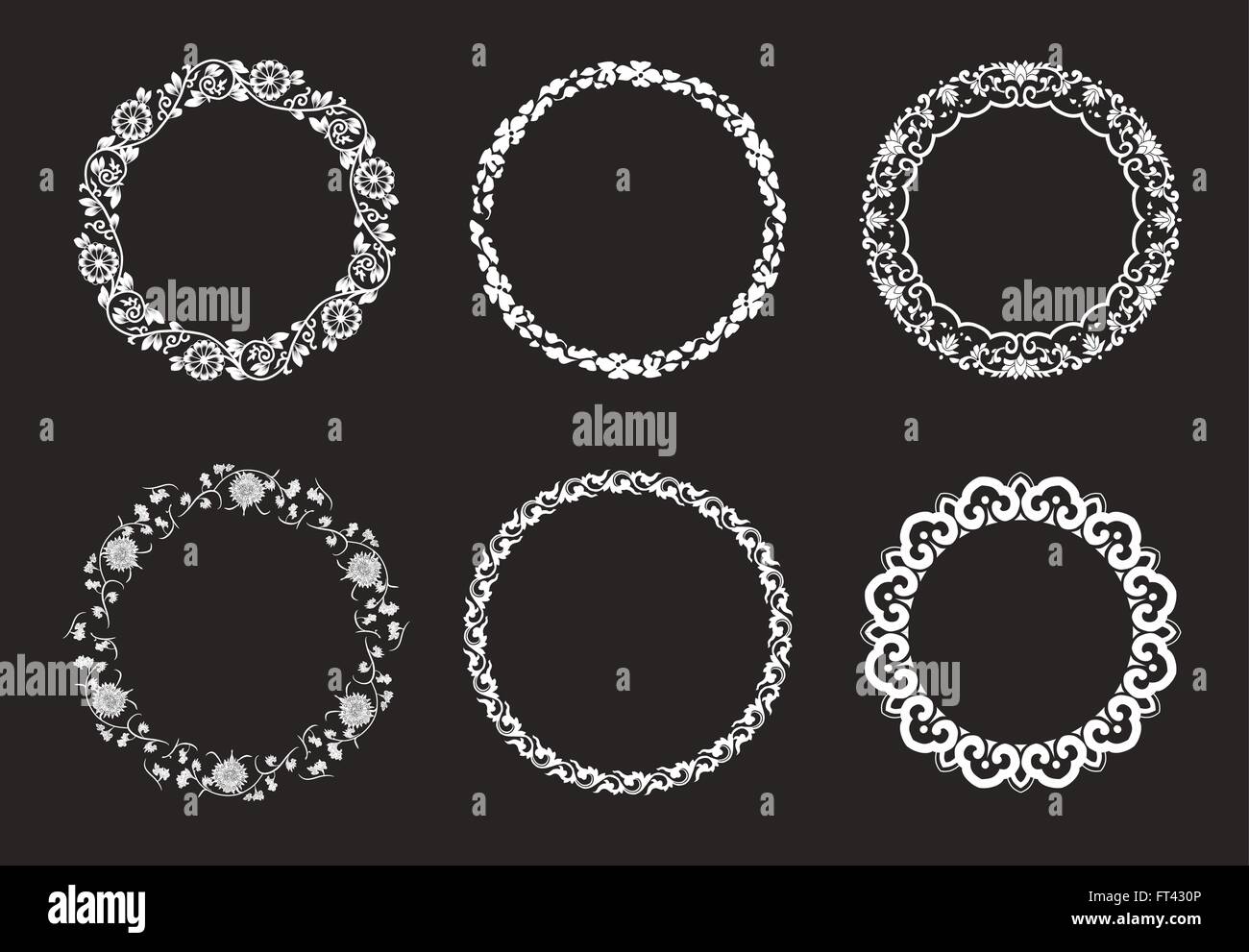 floral frame pattern Stock Vector Image & Art - Alamy