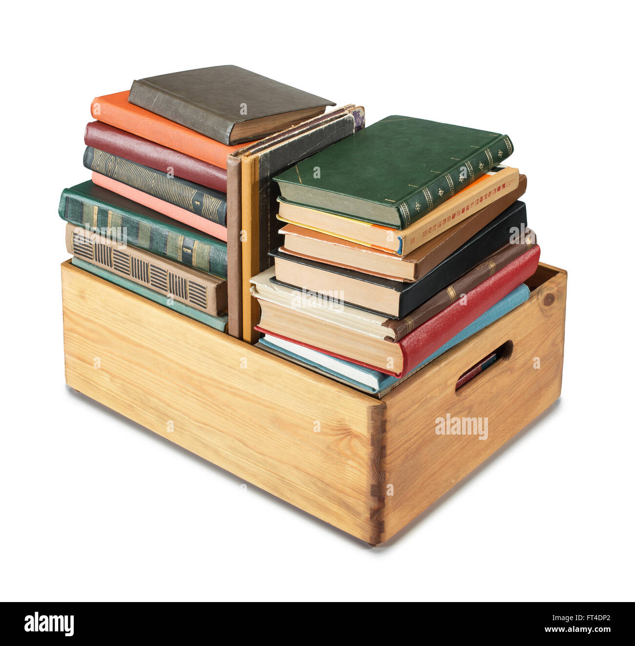 Books in the box Stock Photo - Alamy