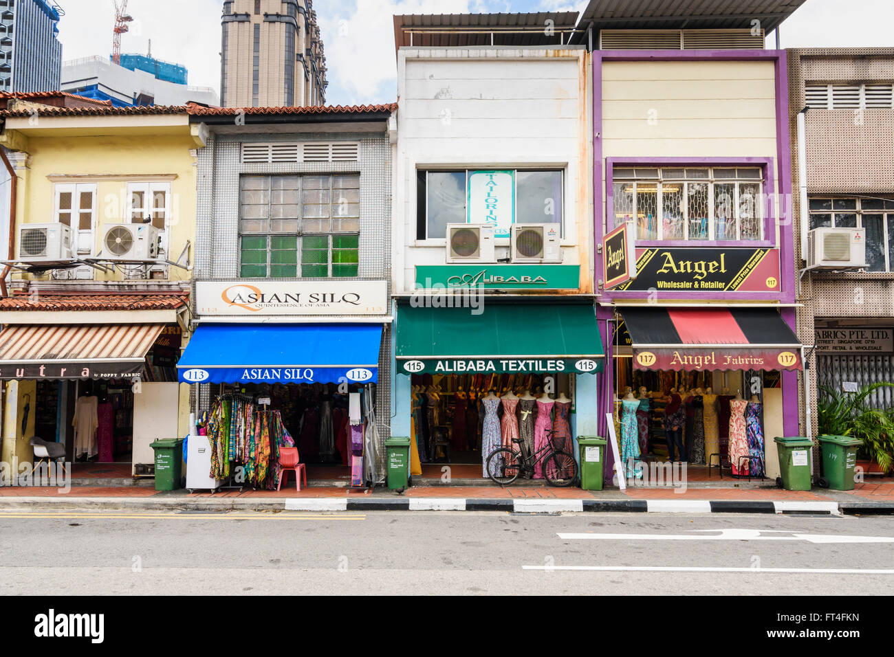 Shophouses along Arab St, Kampong Glam, Singapore Stock Photo