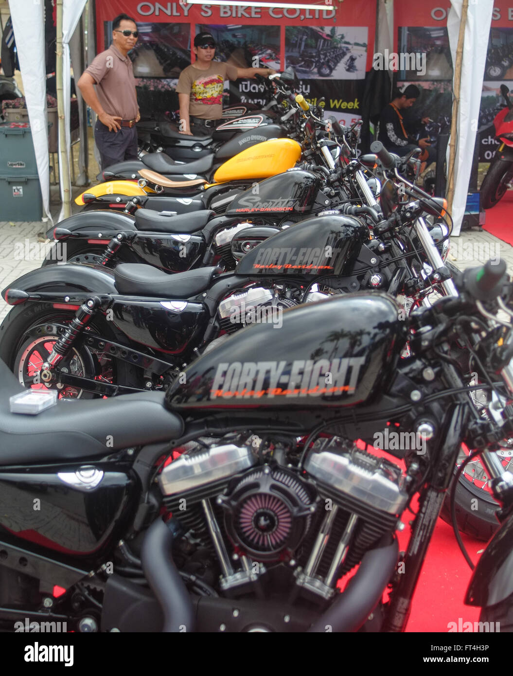 Annual custom bike and car show Thailand. Stock Photo
