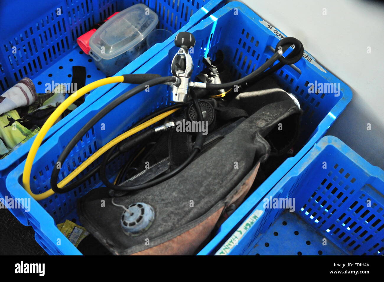 Dive Equipment, Apo Island, Philippines. Stock Photo