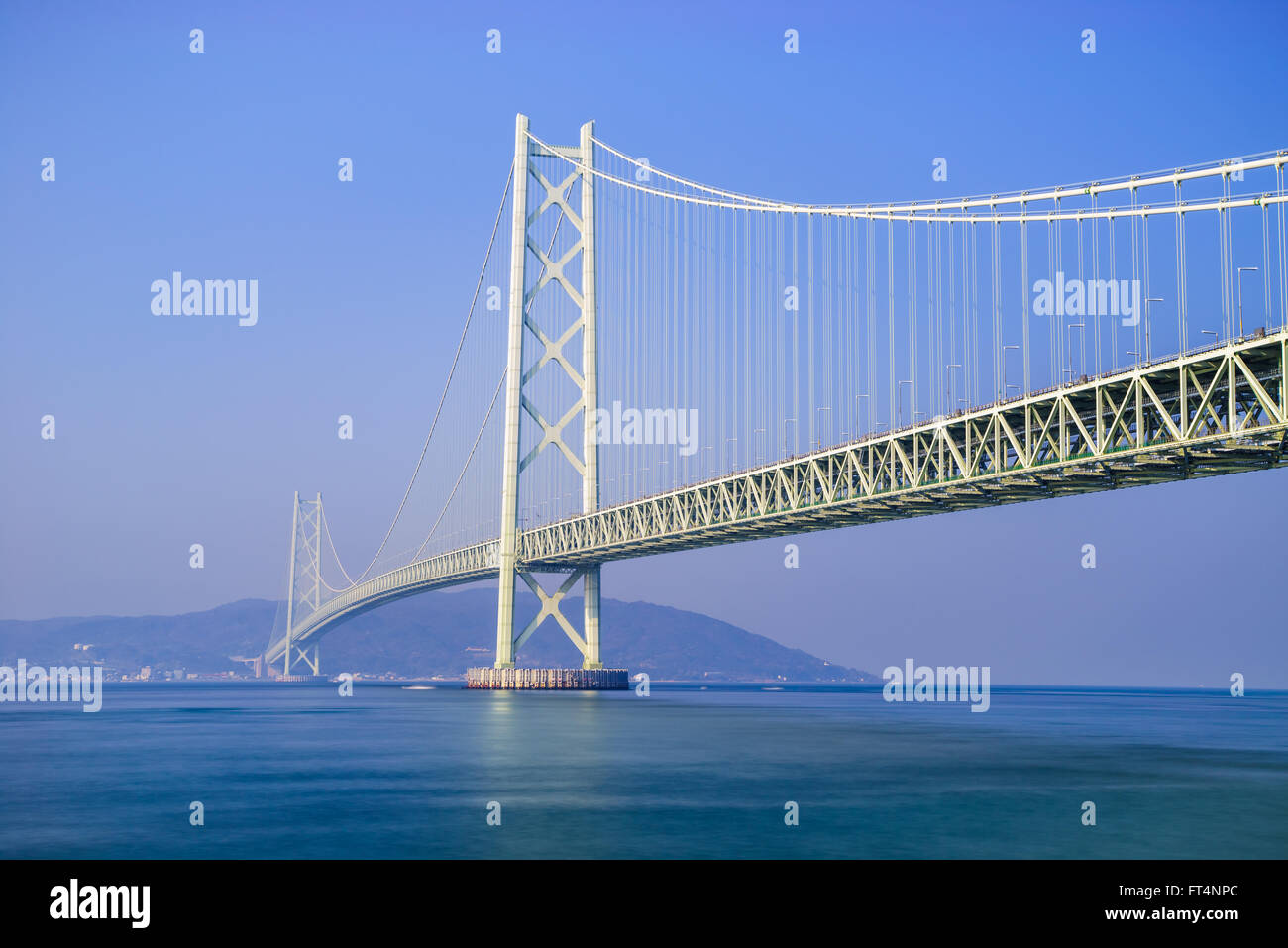 Akashi Kaikyo Bridge the world's longest suspension bridge, Kobe, Japan