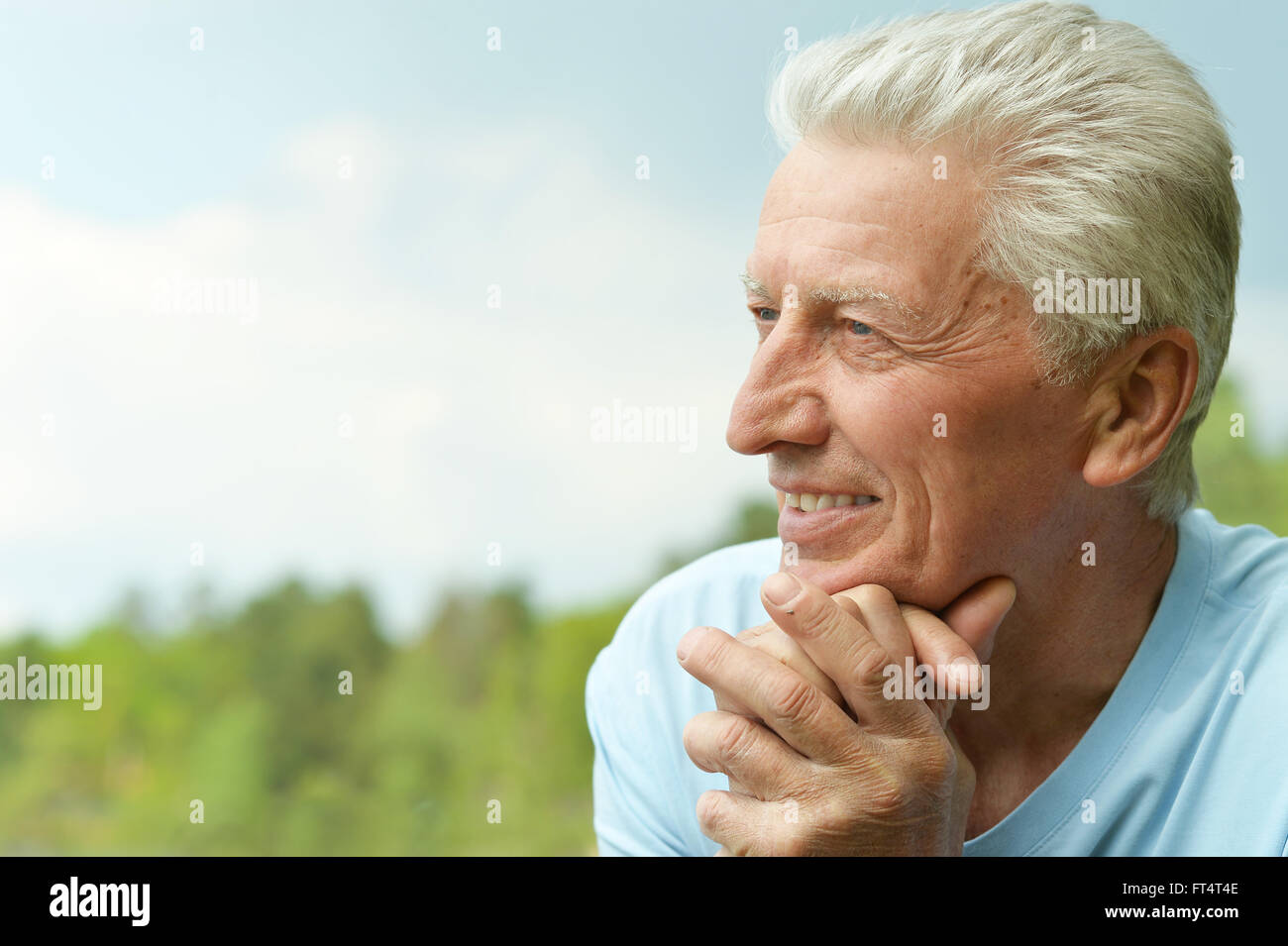 One happy older man walking hi-res stock photography and images - Alamy