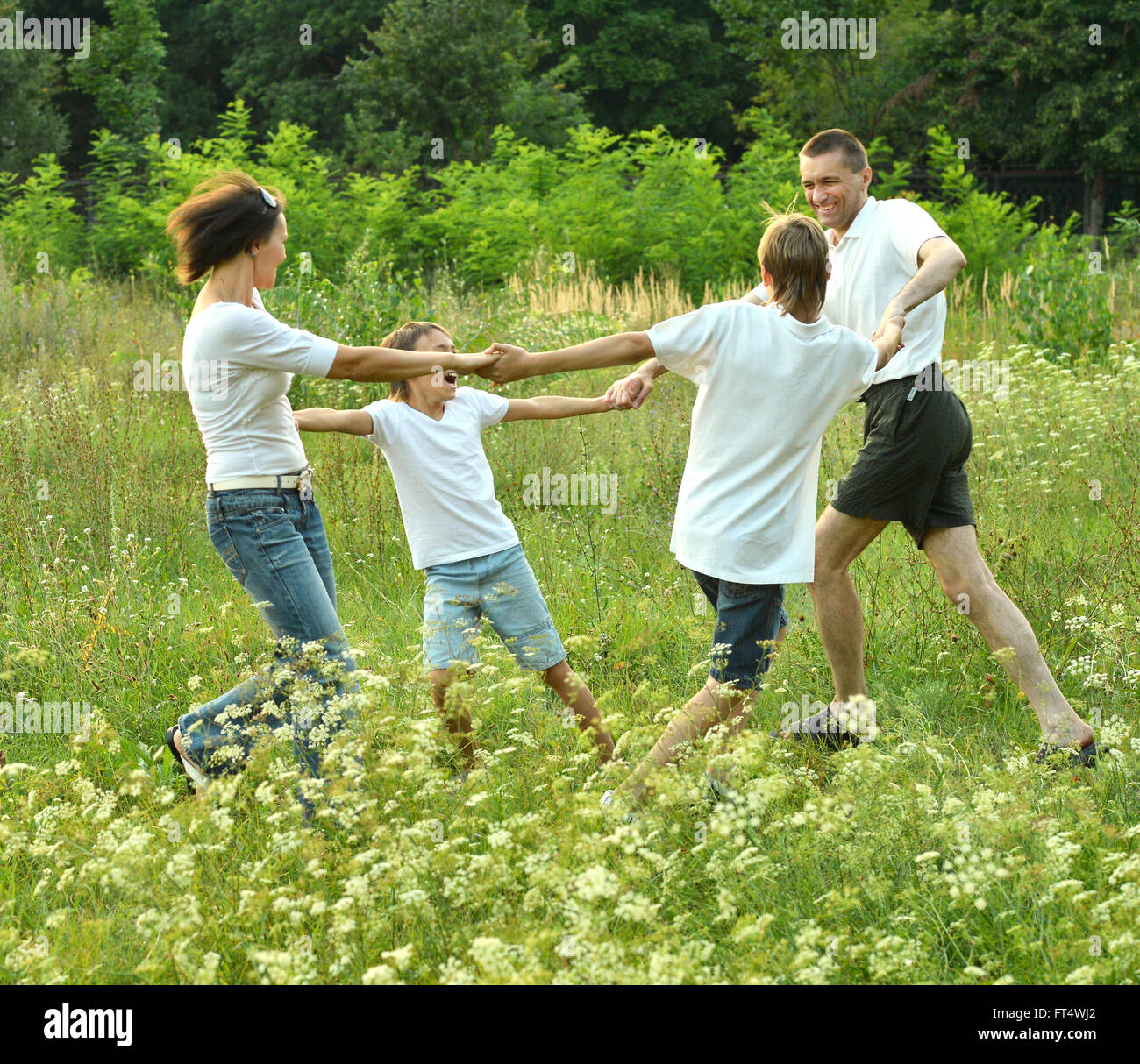 family having fun Stock Photo - Alamy