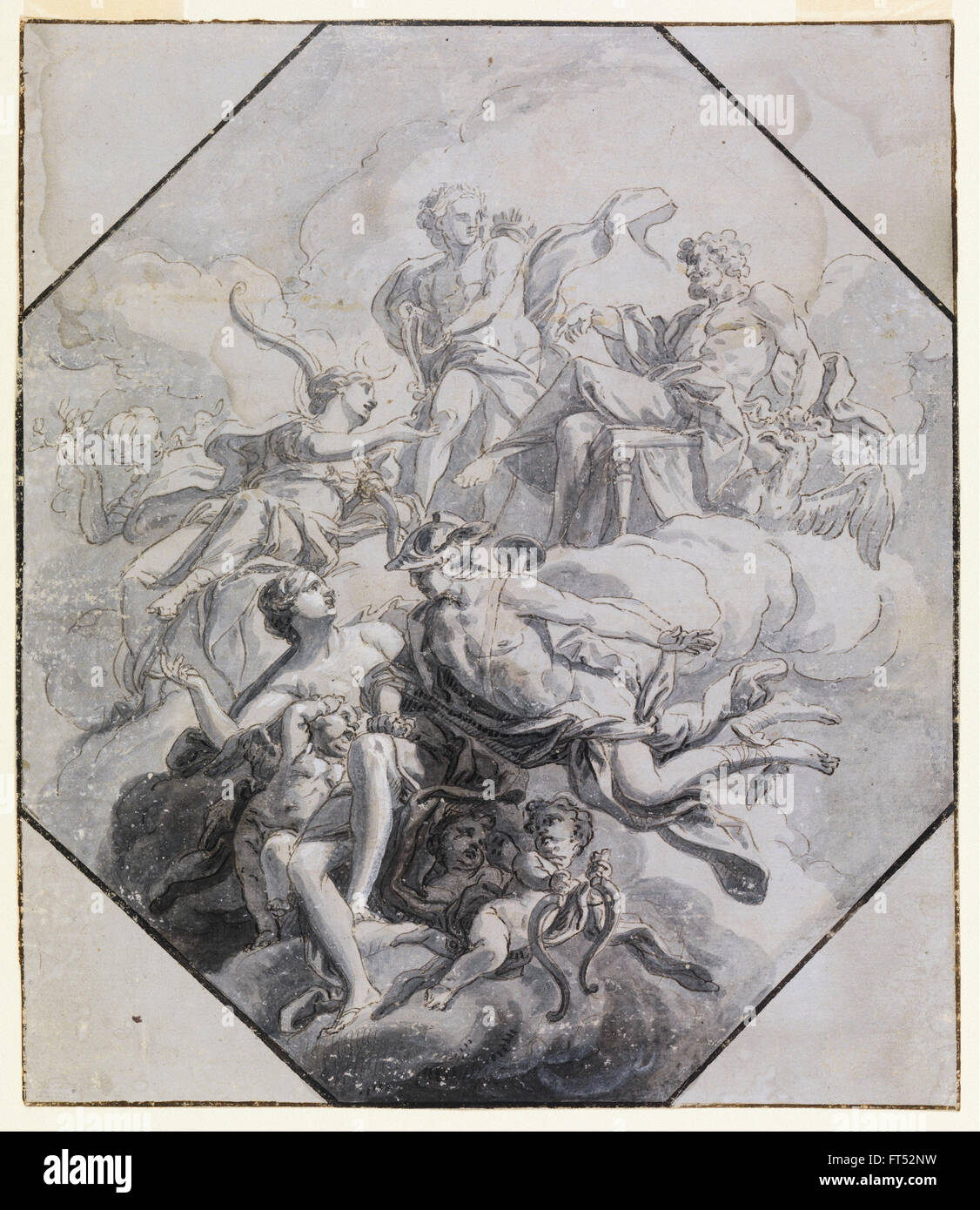 Antonio Manno - Design for a Ceiling Painting on Theme of Olympus - Cooper-Hewitt, National Design Museum Stock Photo