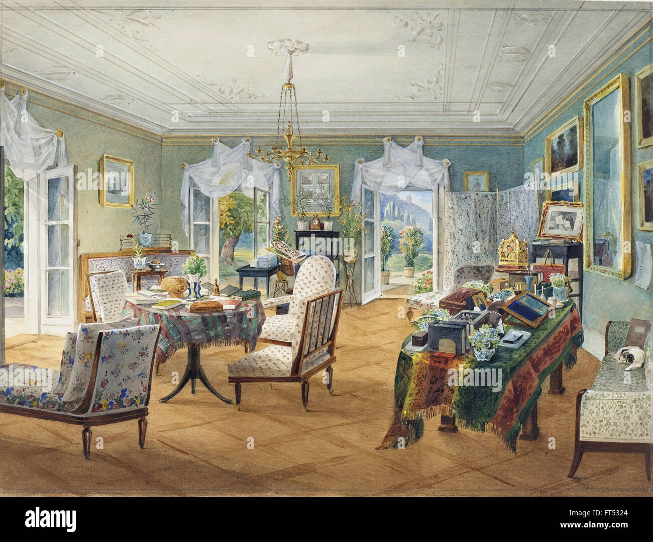 A Sitting Room, perhaps in a Country Dacha - Cooper-Hewitt, National Design Museum Stock Photo