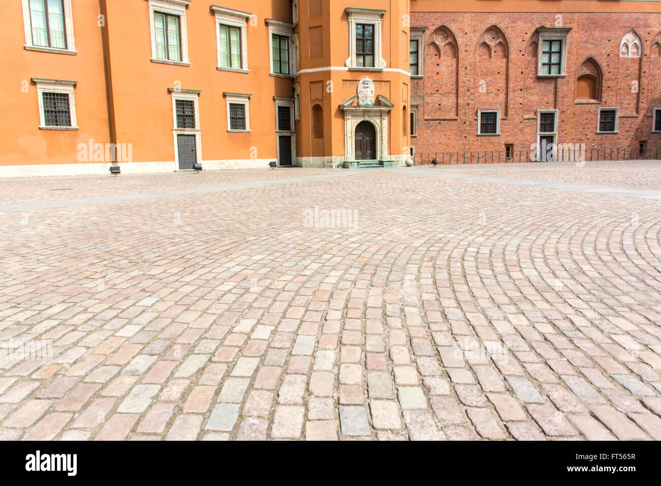square of The Royal Castle in Warsaw, Poland Stock Photo