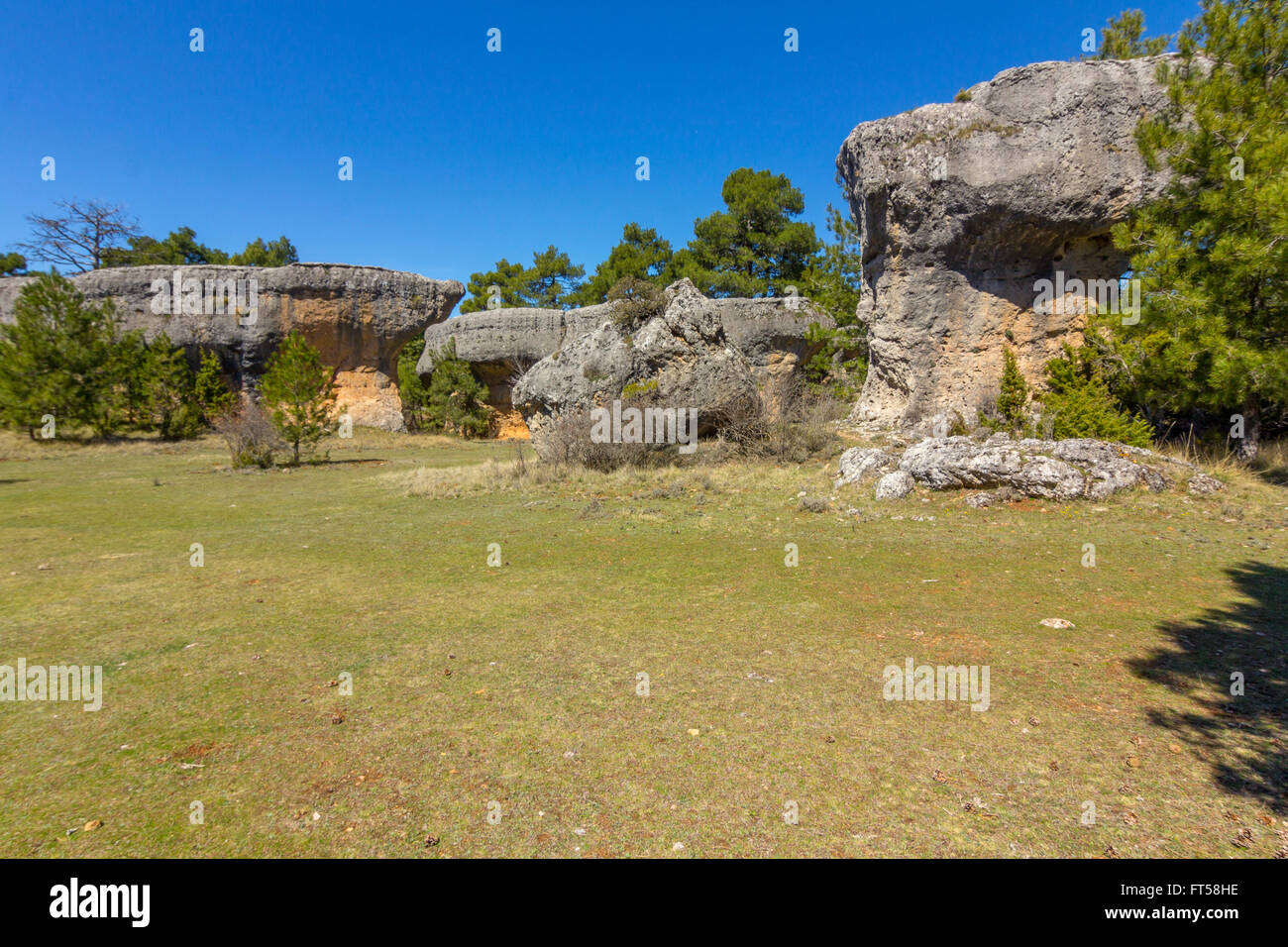 Rocks with capricious forms in the enchanted city of Cuenca, Spain ...