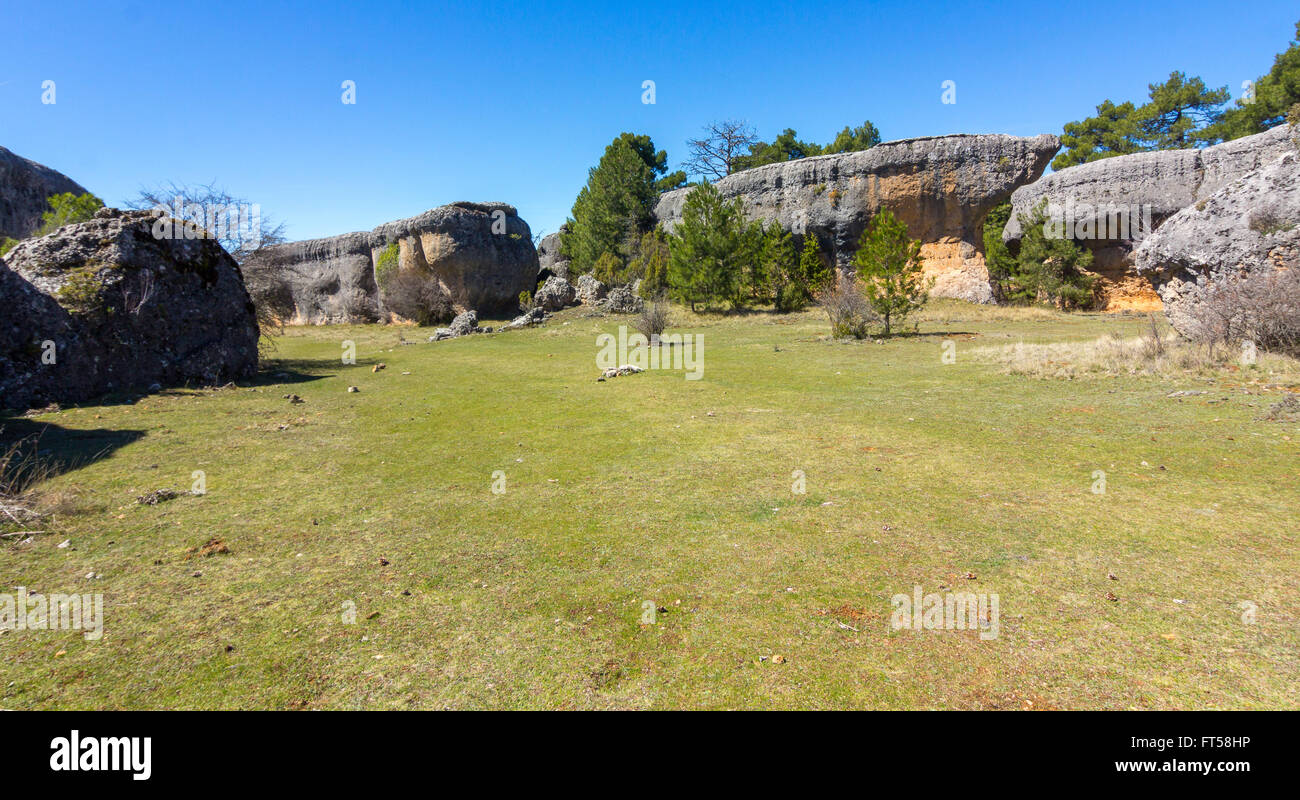 Rocks with capricious forms in the enchanted city of Cuenca, Spain ...