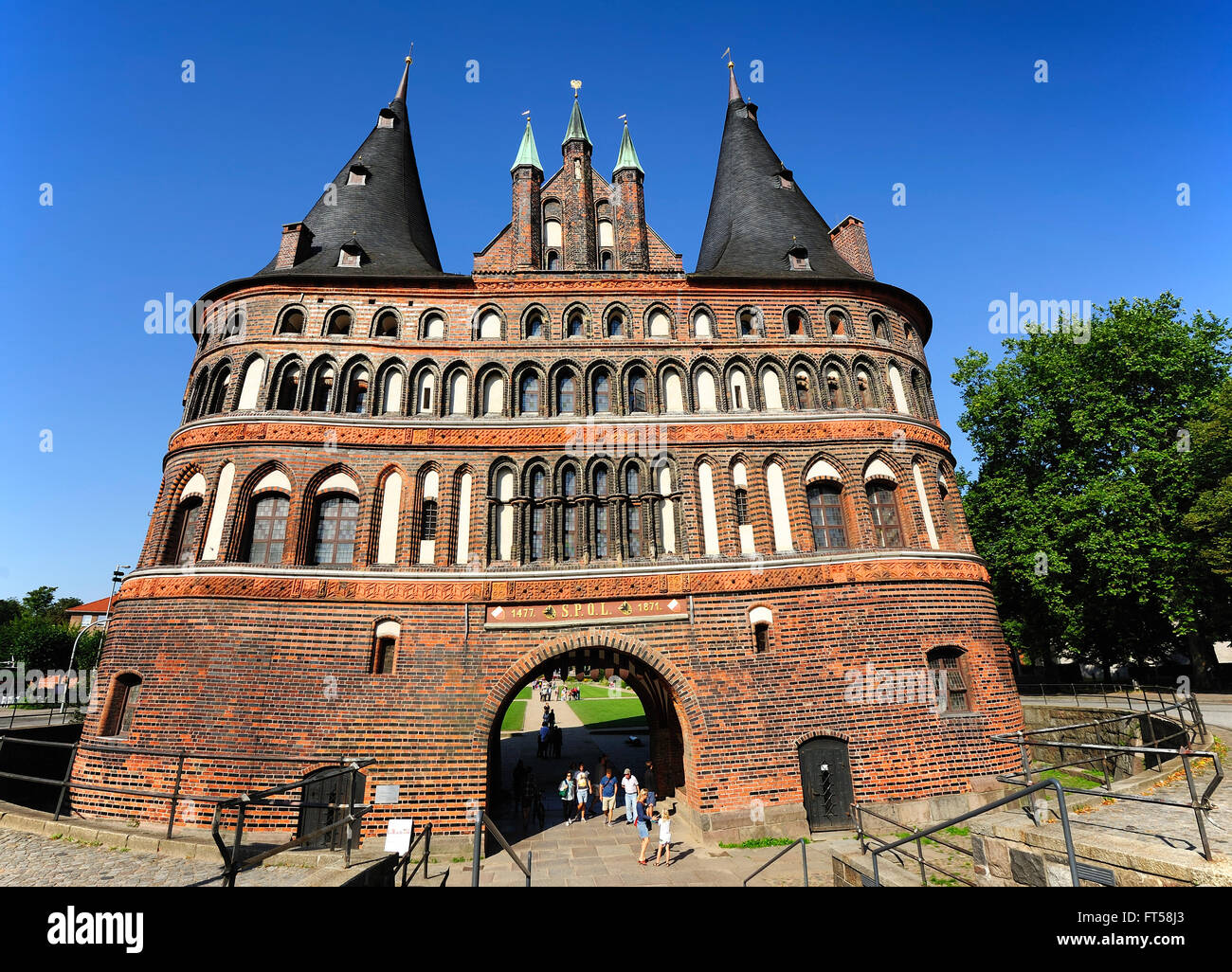 The Holsten Gate (Holstentor), Lubeck, Schleswig-Holstein region ...