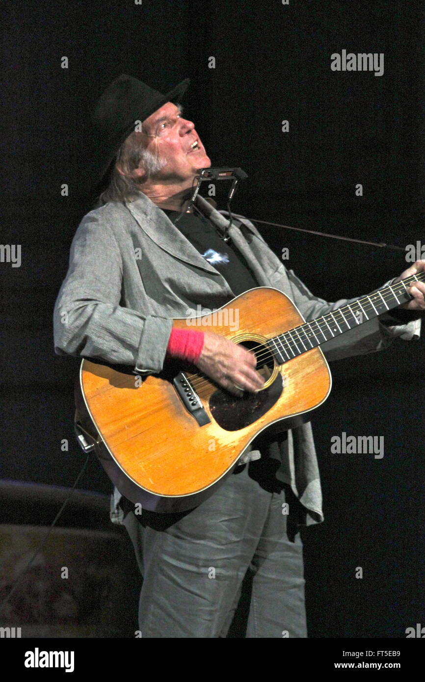 Neil Young  , Carnegie Hall  1/6/2014  photo Michael Brito Stock Photo
