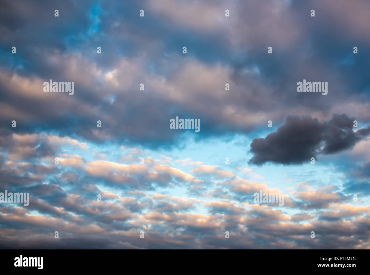 Dark blue cloudy sky natural photo background Stock Photo - Alamy