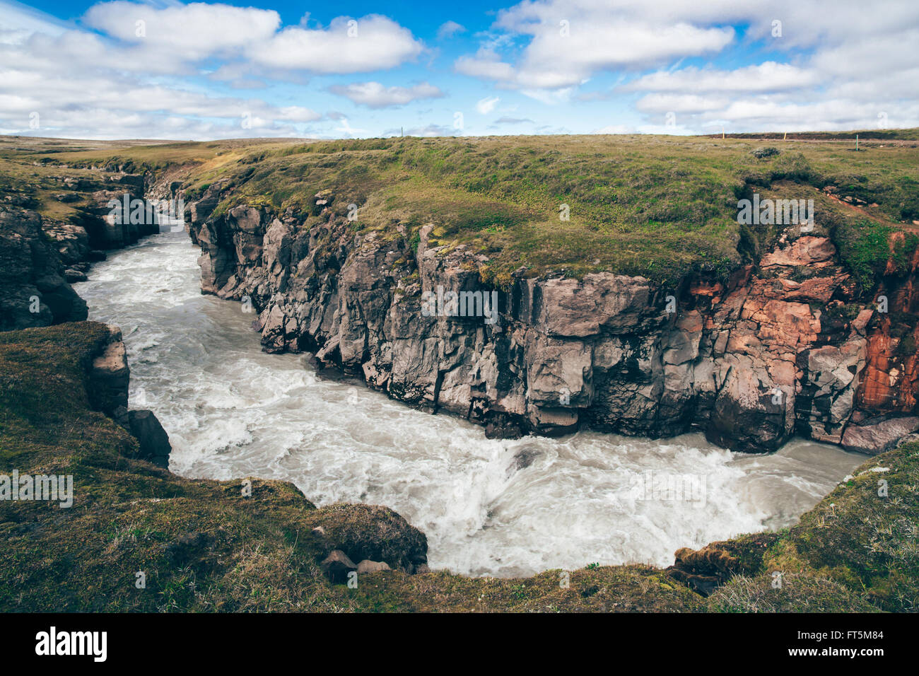 Icelandic landscape with river Stock Photo