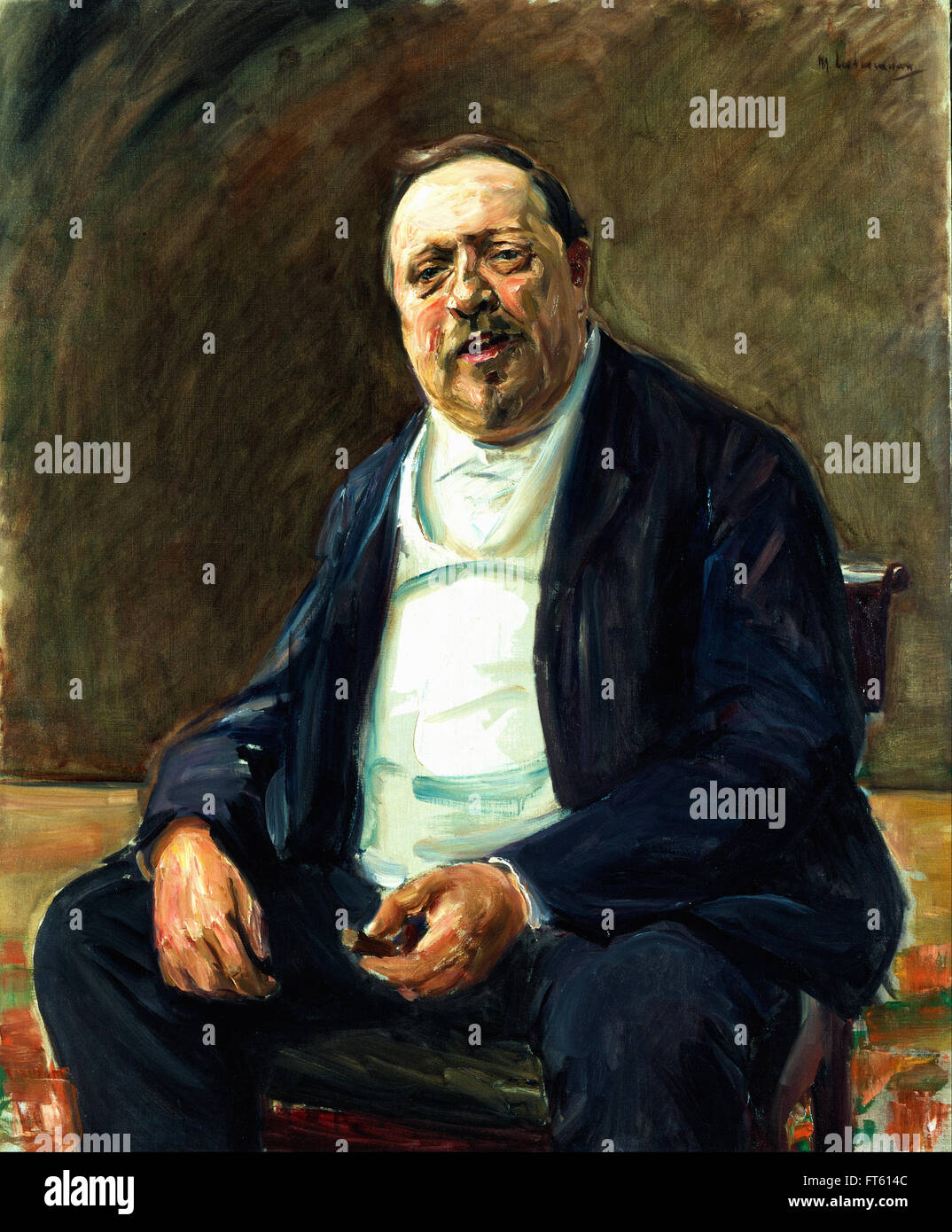 Max Liebermann - Portrait of Alfred von Berger - Galerie Neue Meister – New Masters Gallery Stock Photo