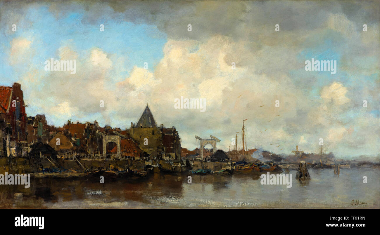 Jacob Maris - The Schreierstoren - Gemeentemuseum Stock Photo