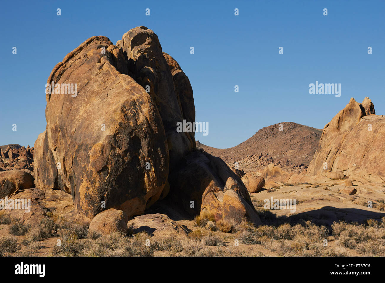 Alabama Hills near Lone Pine, California, USA. A popular location for filming western movies Stock Photo