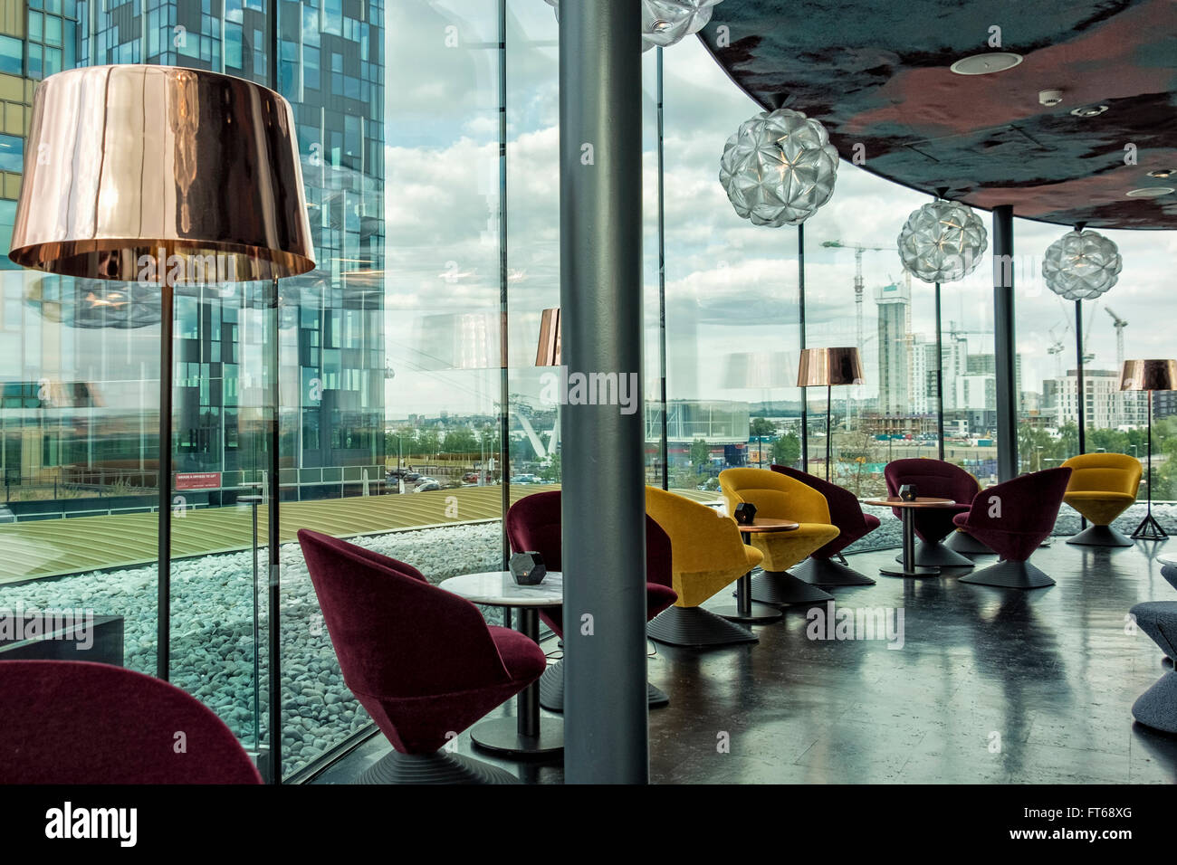 Stevie Parle rooftop cocktail bar, North Greenwich, London Stock Photo