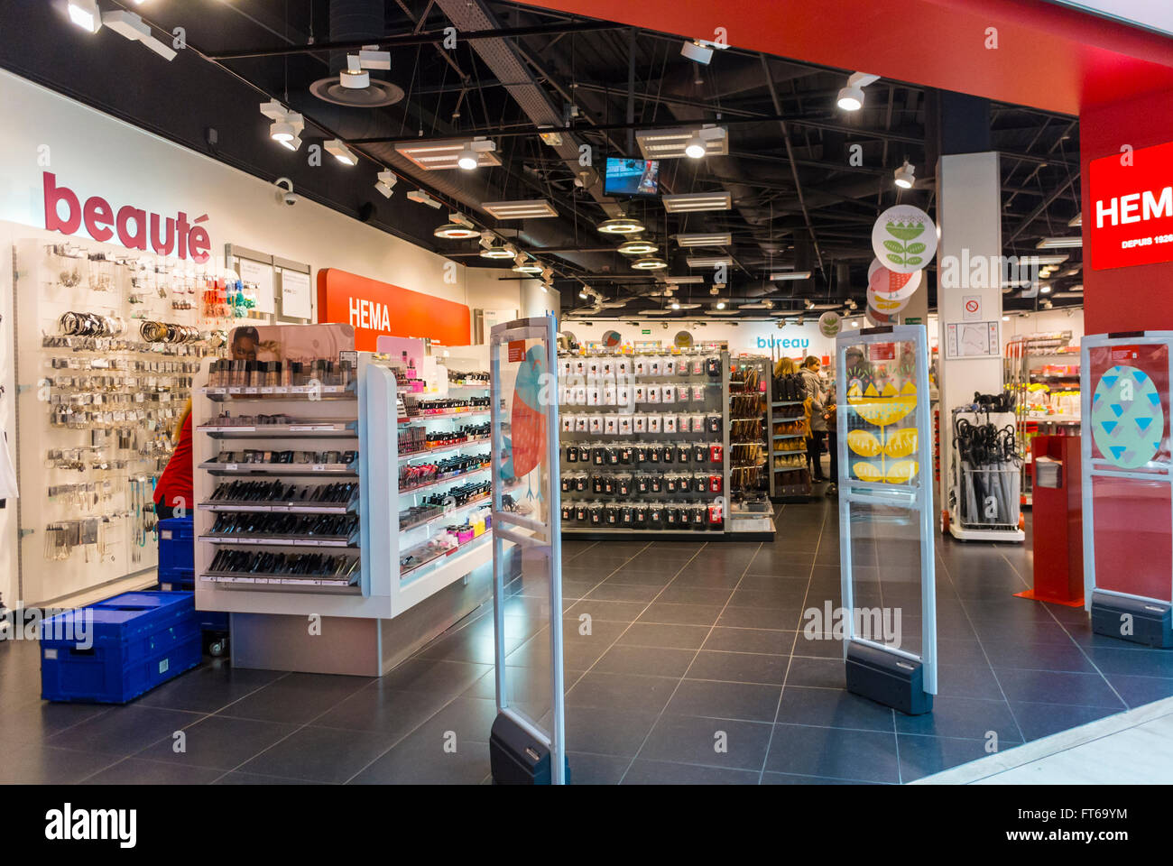 Paris, France, Shops, French Novelties, Gifts, Low Cost Store, "Hema",  inside Shopping Center, contemporary retail interior design Stock Photo -  Alamy