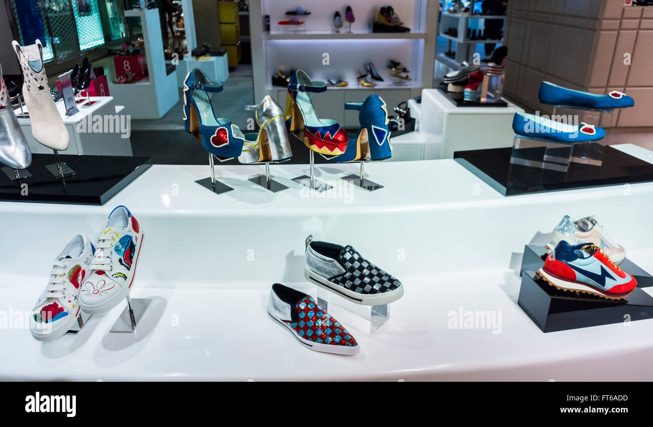 Paris, France, Shopping, French Department Store, Le Printemps, "Marc  Jacobs" Luxury Women's designer Shoes, Sneakers on Display Stock Photo -  Alamy