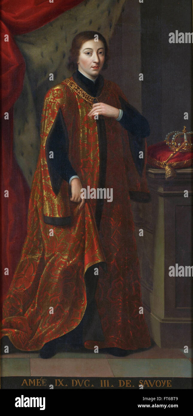 Portrait of Amedeo IX il Beato - La Venaria Reale Stock Photo