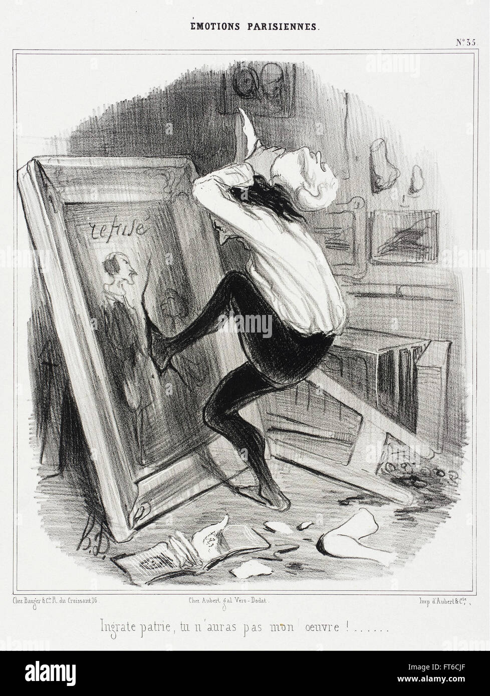 Honoré Daumier - Ingrat patrie, tu n'auras pas mon oeuvre!... -  Los Angeles County Museum of Art Stock Photo