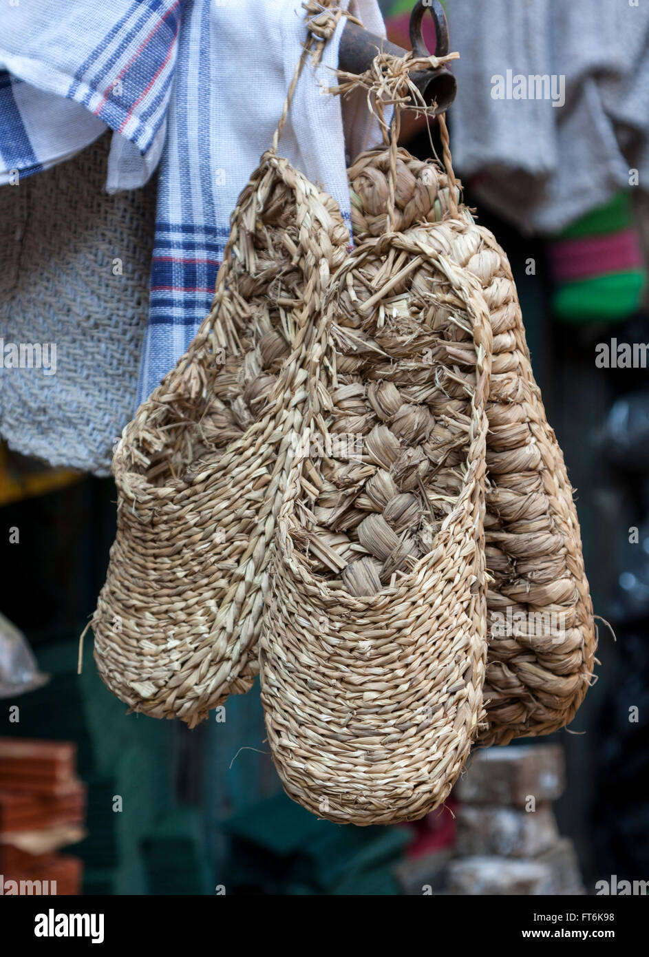 Nepal, Kathmandu. Sandals Made of Rope and Fiber Stock Photo - Alamy