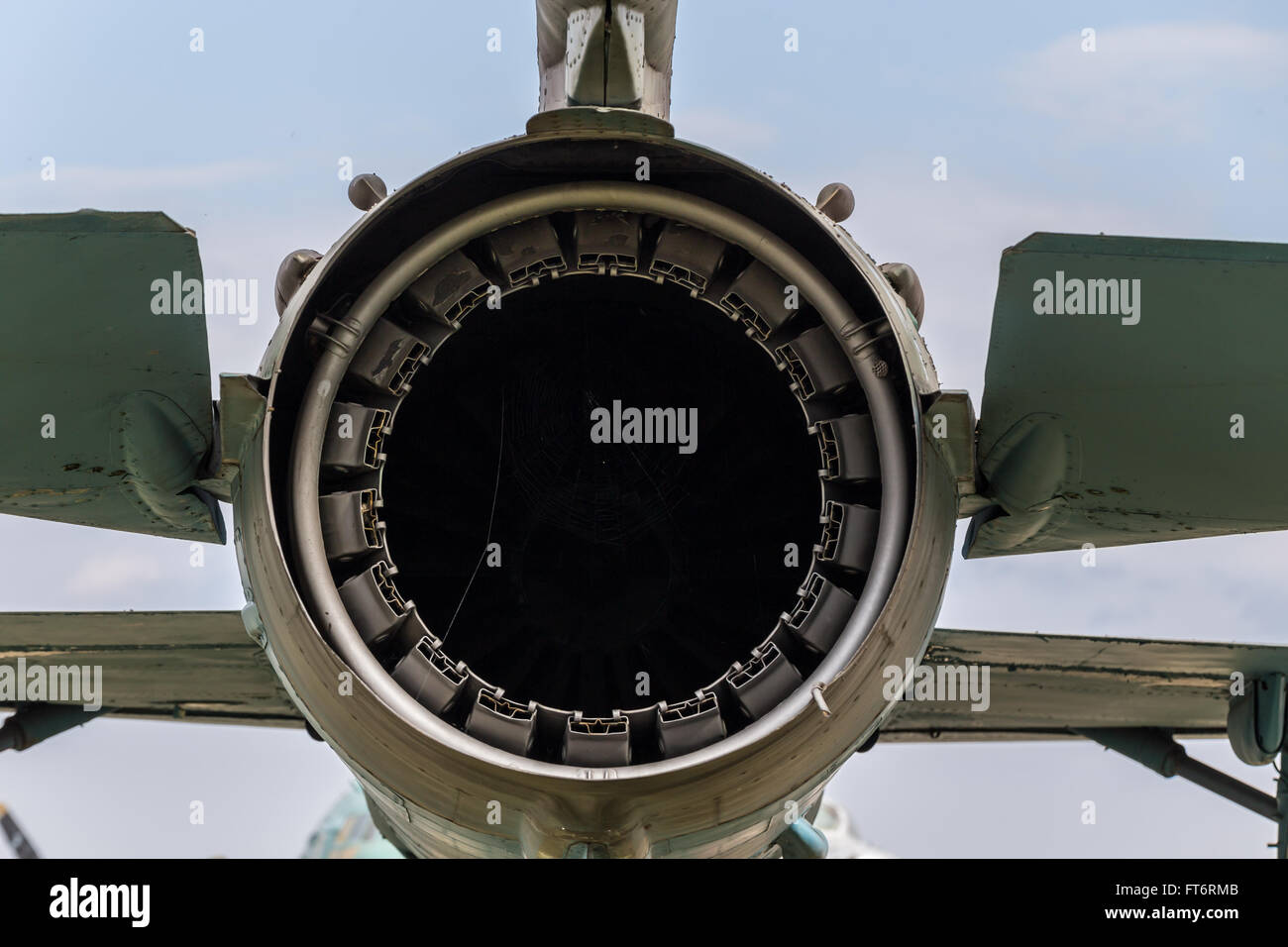 Jet fighter exhaust rear nozzle Stock Photo Alamy