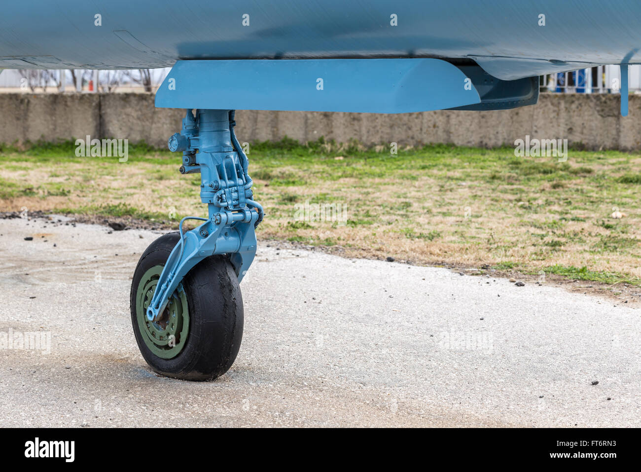 Front Wheel Of An Airplane High Resolution Stock Photography and Images