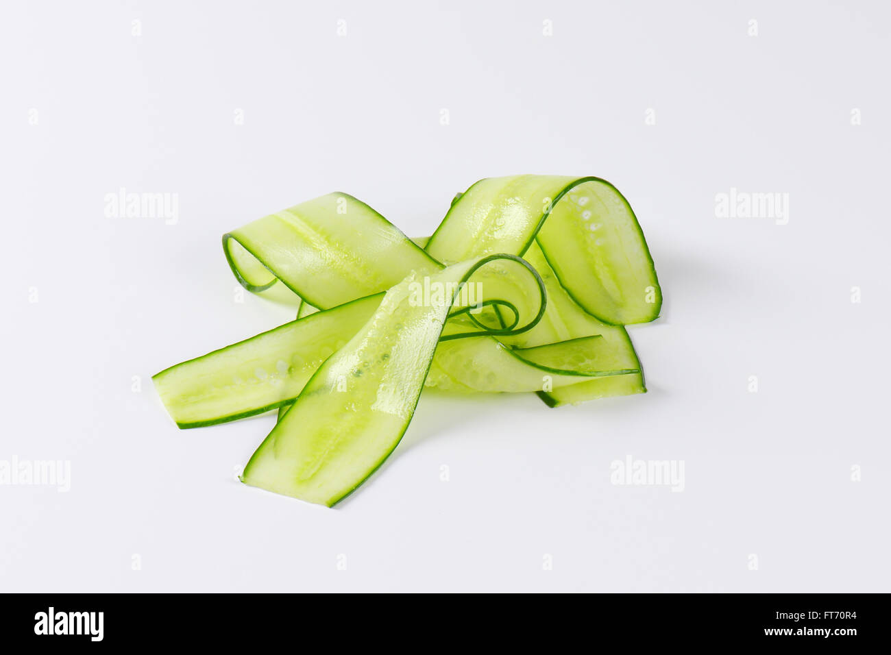 thin slices of fresh cucumber Stock Photo Alamy