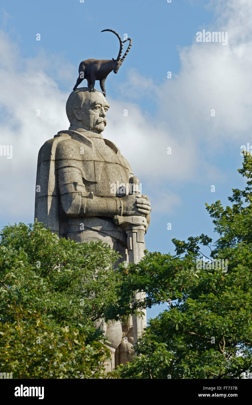Bismarck Monument, Hamburg, Germany, Europe Stock Photo