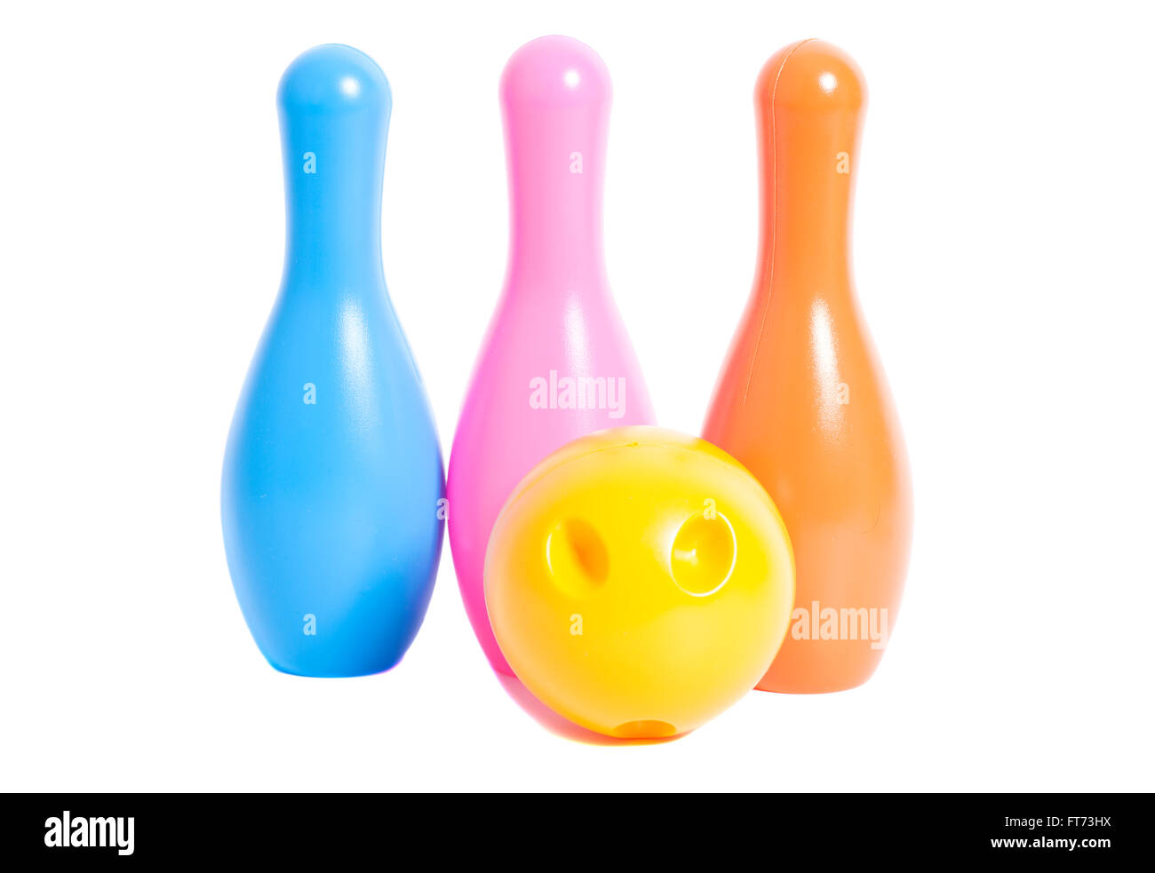 Bowling ball and bowling pins isolated on white background Stock Photo Alamy