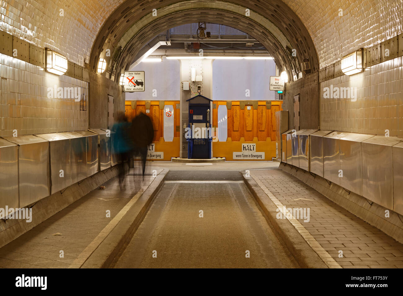 Old Elbe Tunnel or St. Pauli Elbe Tunnel, Hamburg, Germany, Europe Stock Photo