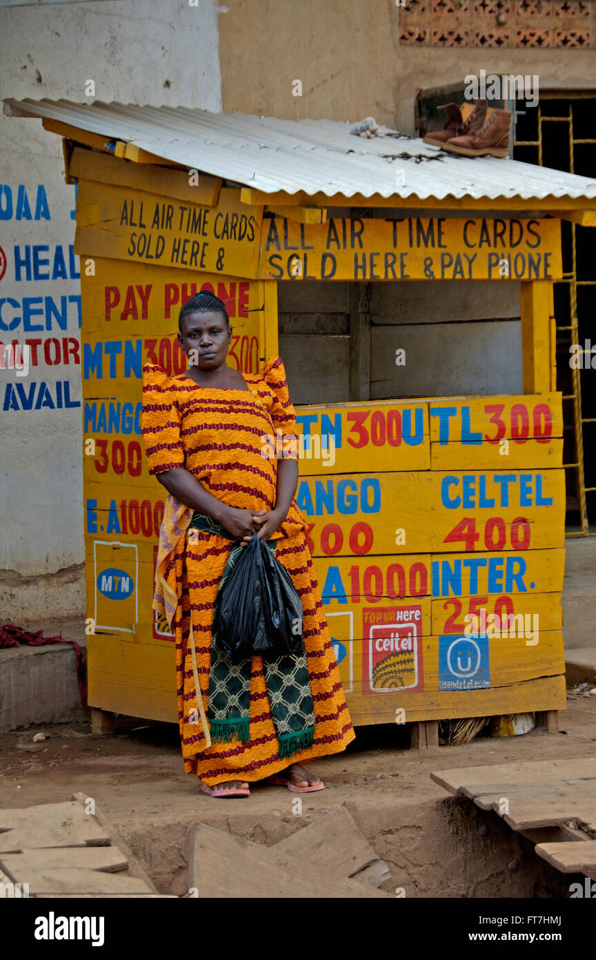 Kampala, Uganda-11 April 2017. The way people life in Uganda. Colorful