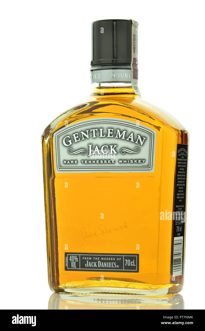 Gentleman Jack Rare Tennessee whiskey isolated on white background Stock  Photo - Alamy