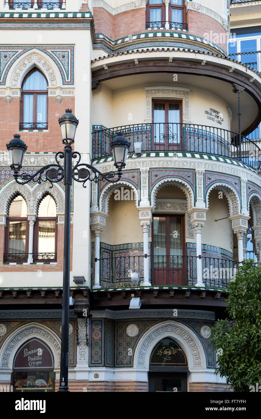Moorish architecture in Seville, Spain. Stock Photo