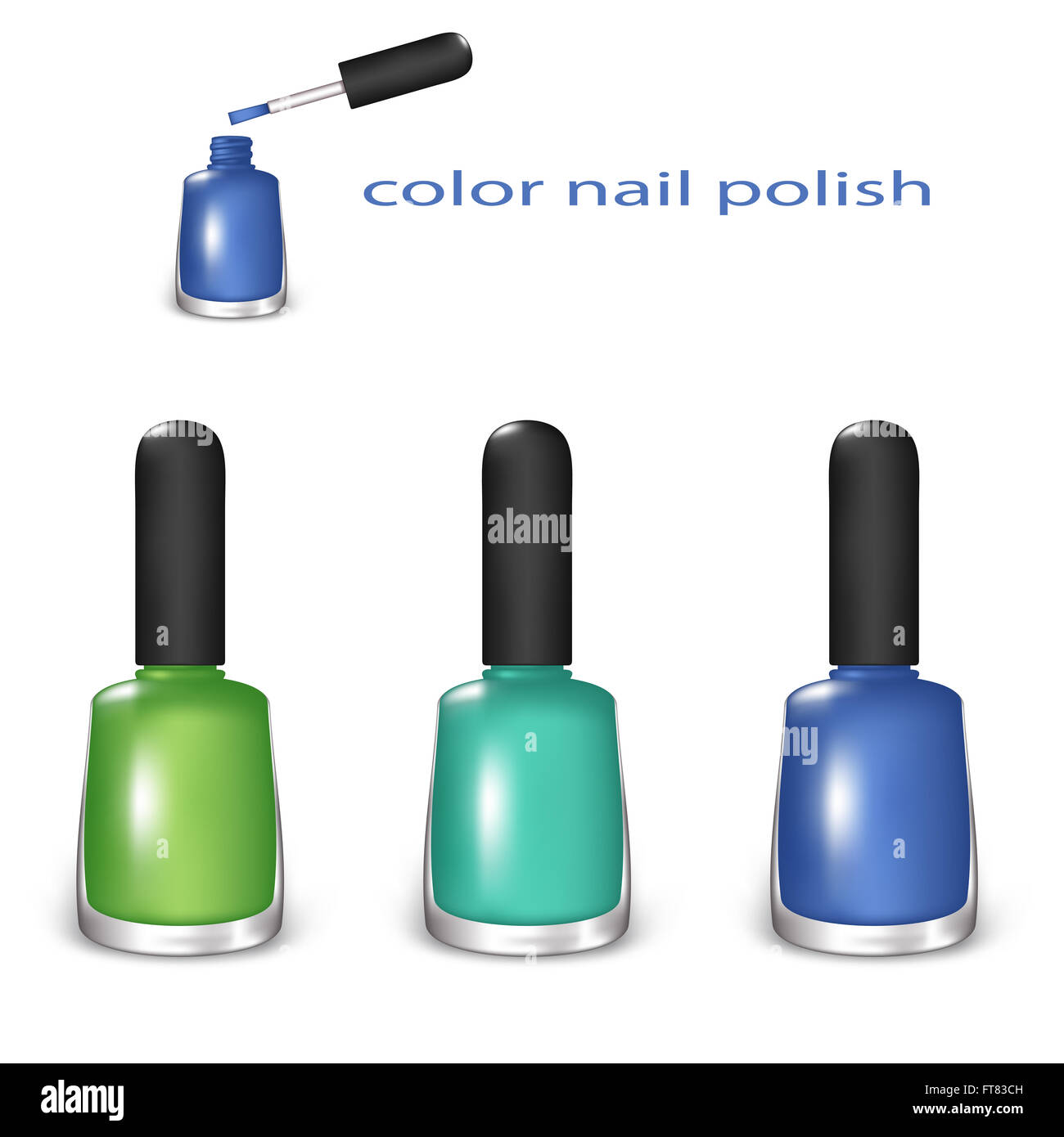 Nail art design. False fingernails manicure vector template. Illustration  of nail manicure, polish bright acrylic Stock Vector | Adobe Stock