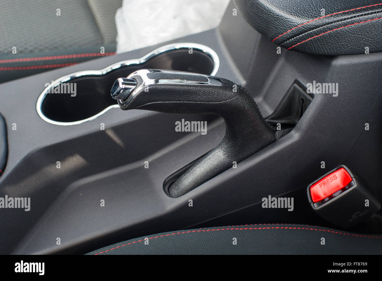 handbrake lever car Stock Photo Alamy