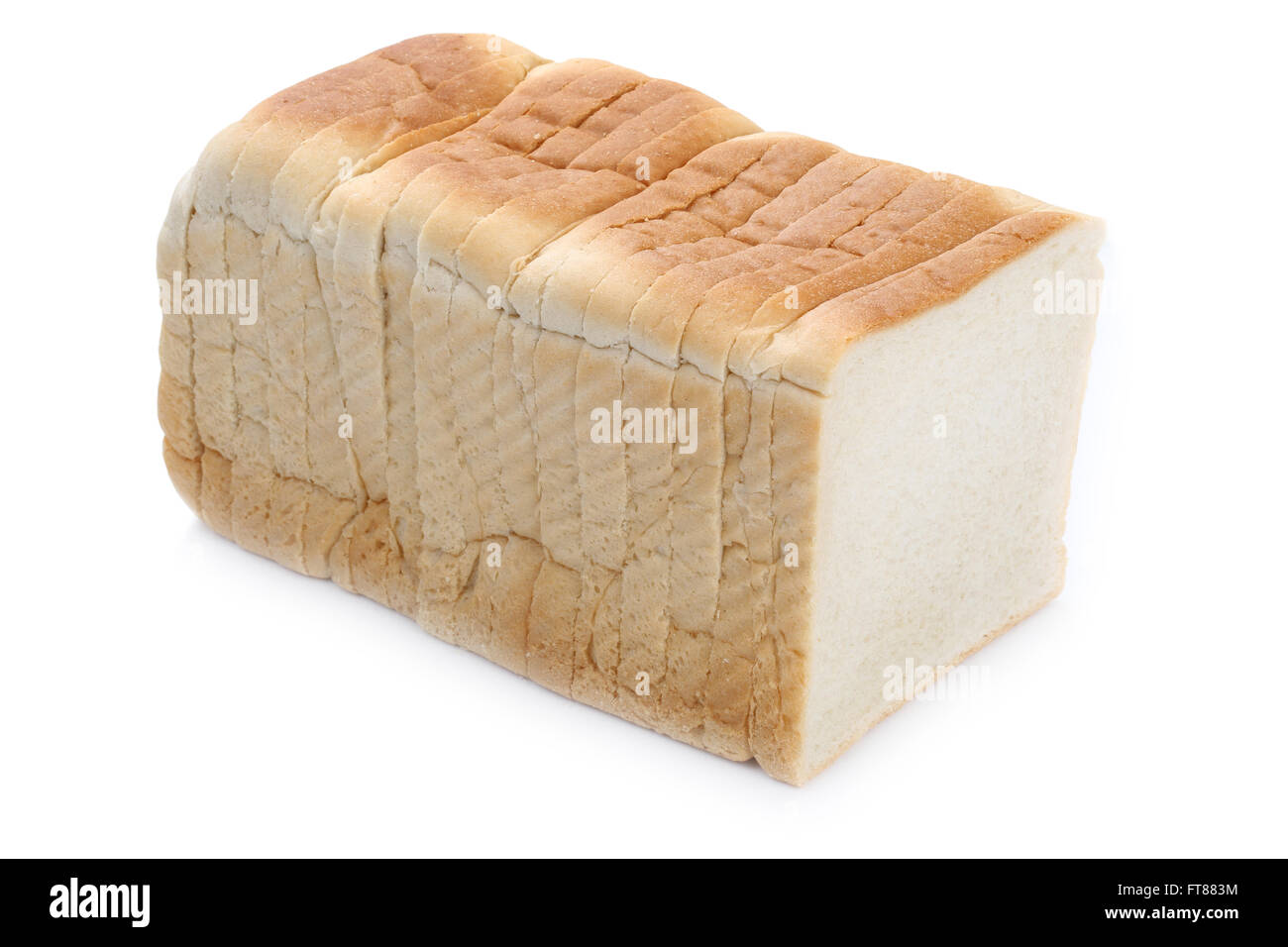 Toast bread isolated on a white background bakery Stock Photo - Alamy